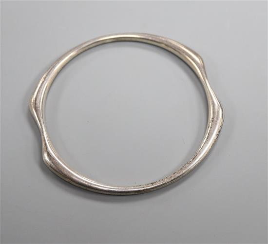 A Georg Jensen silver bangle, design no. 155.